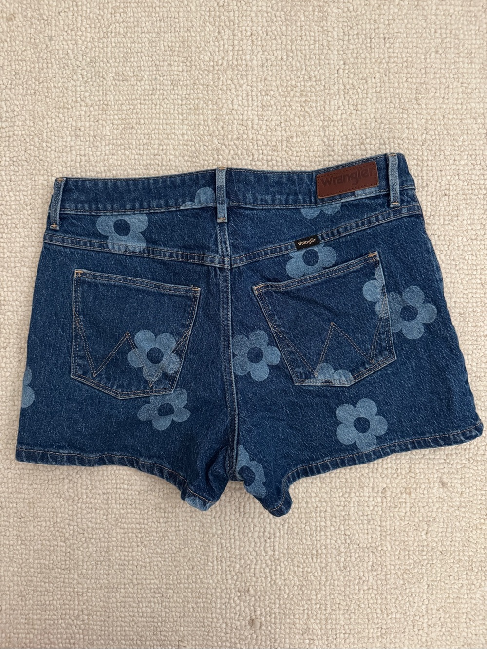Wrangler Denim Shorts with Light Blue Floral Print - Picture 2 of 3